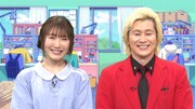 左から日高里菜、カズレーザー（メイプル超合金）。(c)テレビ朝日