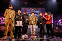 左からID、輪入道、FORK、般若、DOTMA、呂布カルマ。 (c)AbemaTV, Inc.