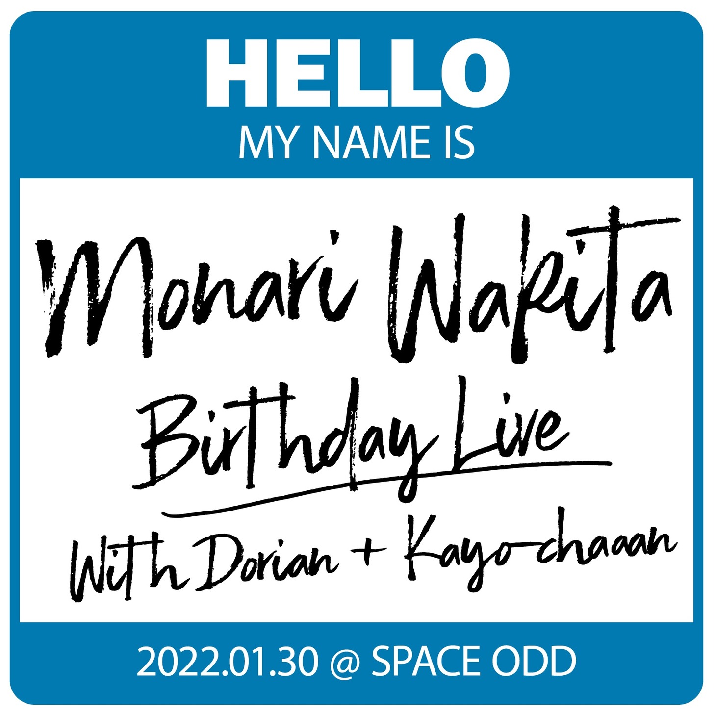 「MONARI WAKITA BIRTHDAY LIVE」フライヤー