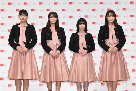 櫻坂46の山崎天、田村保乃、森田ひかる、菅井友香。（写真提供：NHK）