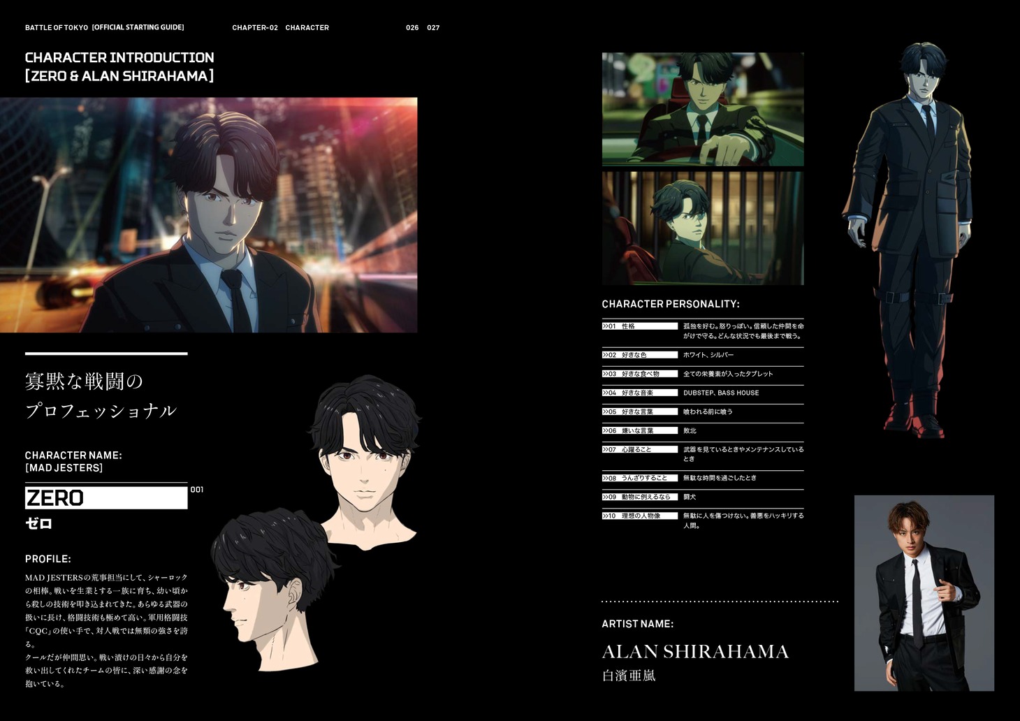 「BATTLE OF TOKYO　OFFICIAL STARTING GUIDE」より。