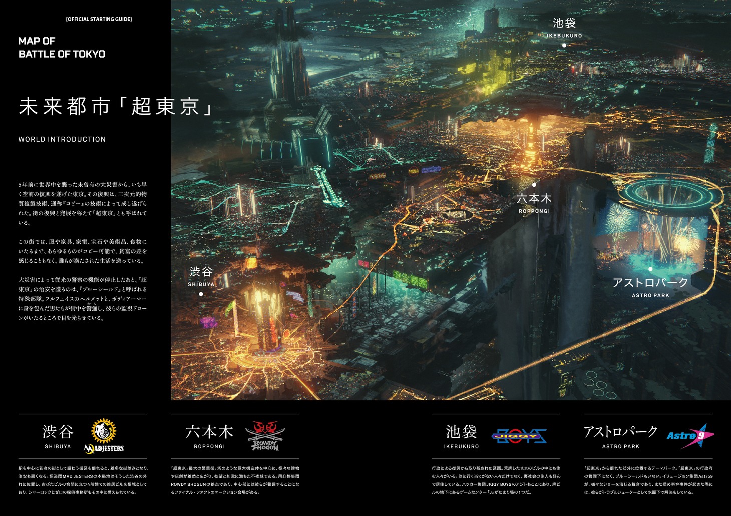 「BATTLE OF TOKYO　OFFICIAL STARTING GUIDE」より。