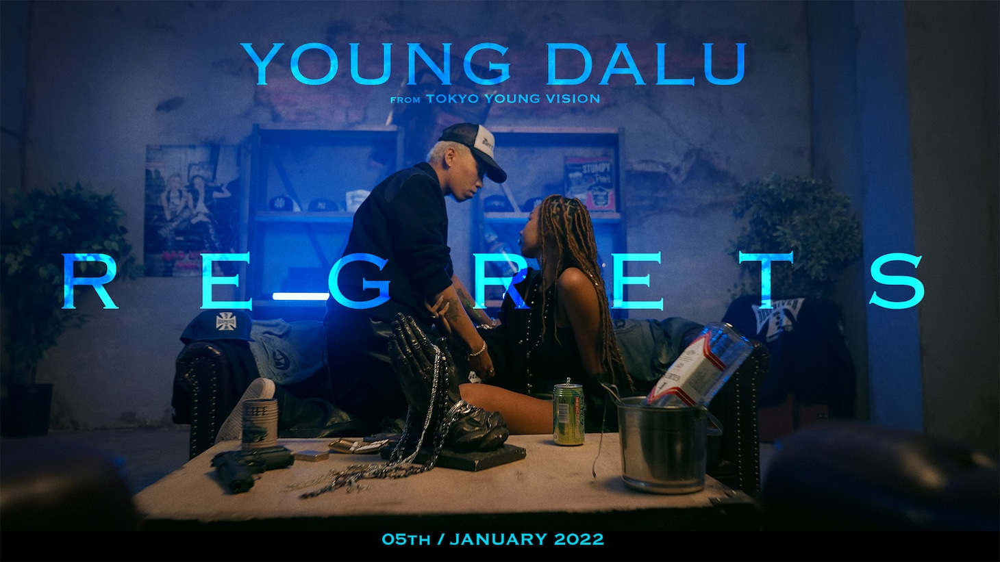Young Dalu「Regrets」ミュージックビデオより。