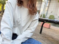 kuu「basic long tee」greige