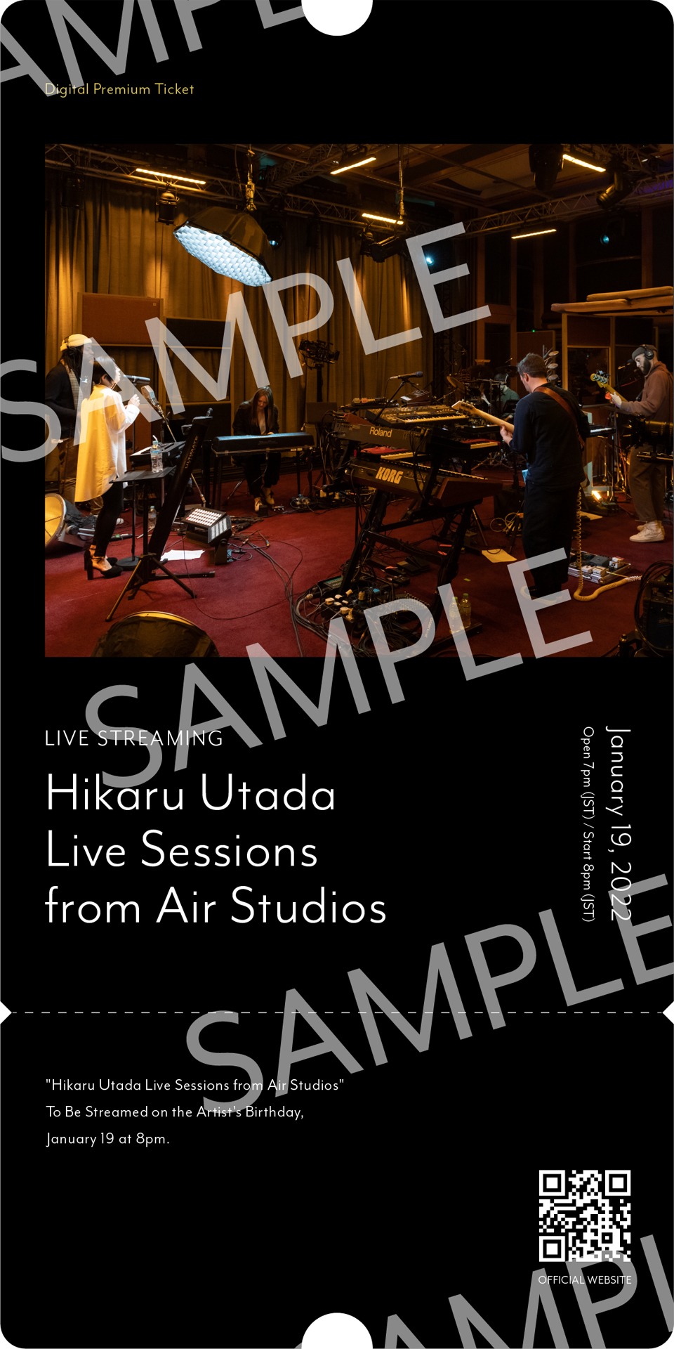 宇多田ヒカル「Hikaru Utada Live Sessions from Air Studios」メモリアルチケット