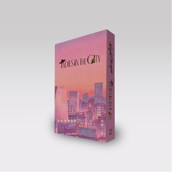 Night Tempo「Ladies In The City」カセットテープのパッケージ。