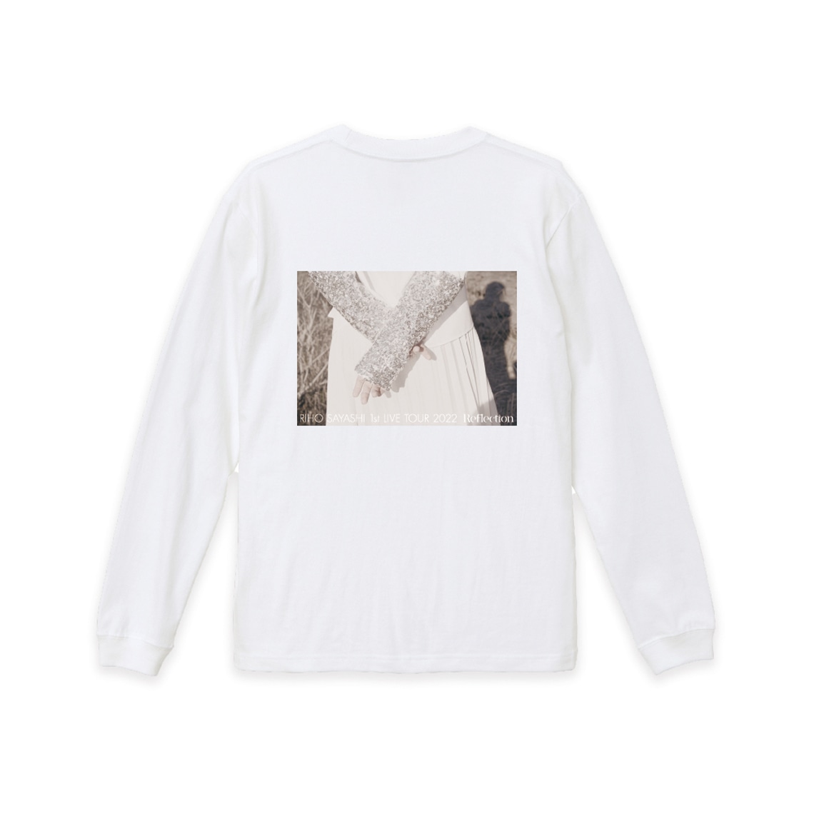 「RIHO SAYASHI 1st LIVE TOUR 2022 Reflection」グッズ ロングスリーブTシャツ裏ビジュアル