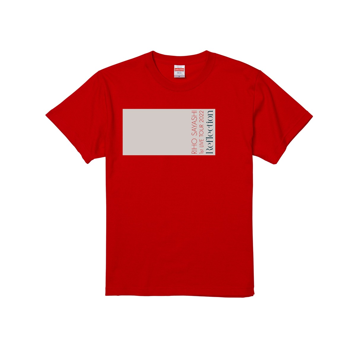 「RIHO SAYASHI 1st LIVE TOUR 2022 Reflection」グッズ 会場カラーTシャツ（Zepp Osaka Bayside限定）表ビジュアル