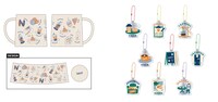 「NCTzen 127-JAPAN presents "Cafe 127"」オリジナルグッズのサンプル画像。左からマグカップ、アクリルキーホルダー。