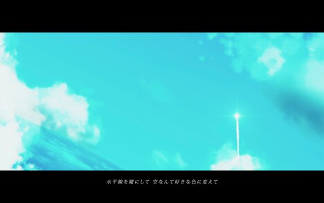 原因は自分にある。「藍色閃光」ミュージックビデオのワンシーン。