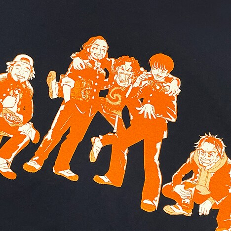 「ライブナタリー “Creepy Nuts × WANIMA”」Tシャツにプリントされたイラスト。