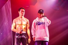 バトル後の般若とCIMA。