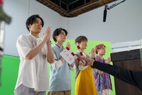 「バイトルPRO」新CM撮影時の様子。