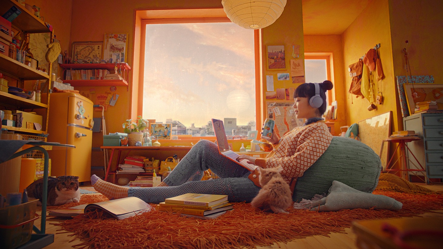 サントリーチューハイ「ほろよい」新テレビCM実写バージョンより。