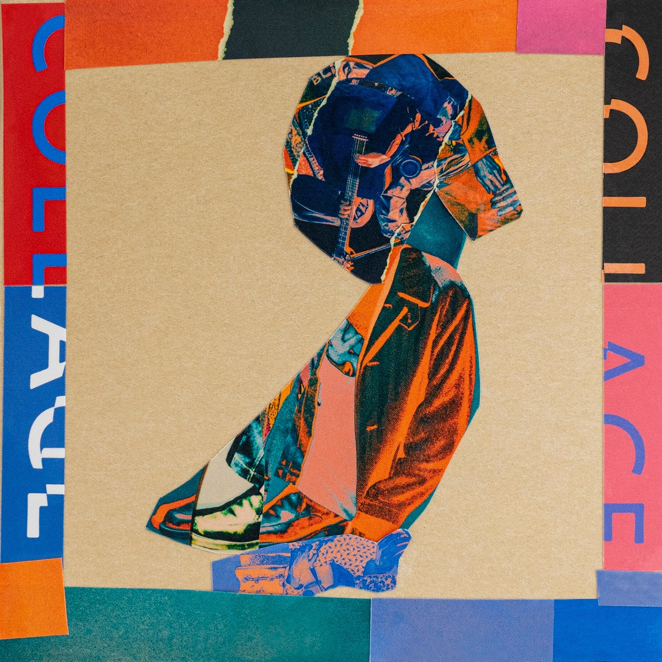 菅田将暉自身がコラージュした「COLLAGE」完全生産限定盤ジャケットのサンプル。