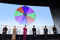 「嘘喰い」公開記念舞台挨拶の様子。