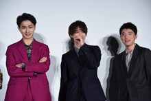 左から横浜流星、佐野勇斗（M!LK）、櫻井海音。