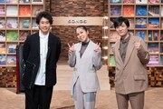 左から大泉洋、AI、森山直太朗。（写真提供：NHK）