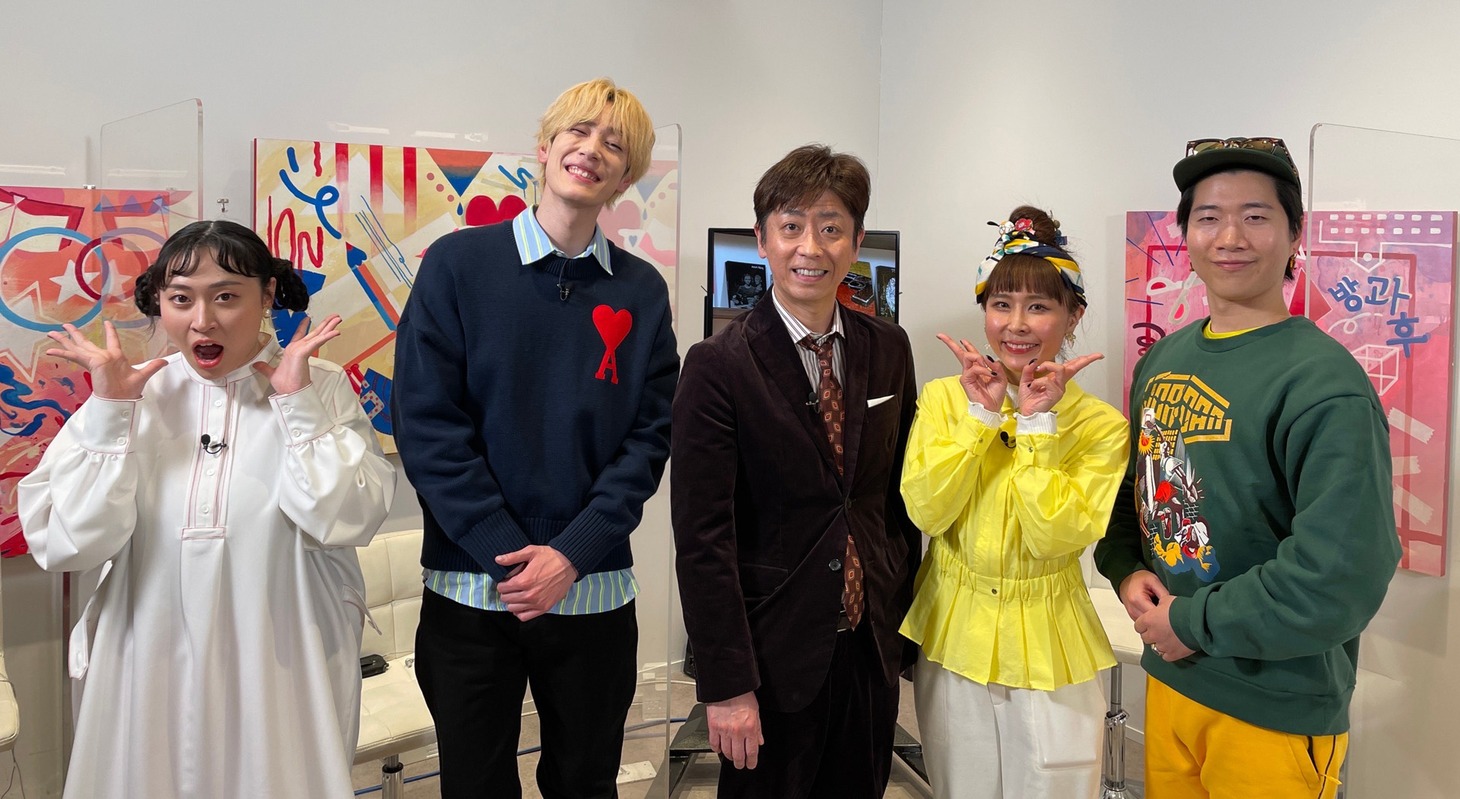 左から丸山礼、内藤秀一郎、後藤輝基（フットボールアワー）、NICE73、ARATA。(c)phunkystudio/zephyr x