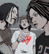 Dragon Ash「Mustang!」リリース時アーティスト写真のリメイクイラスト。