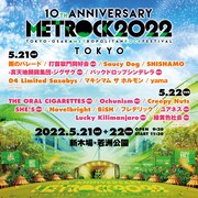 「TOKYO METROPOLITAN ROCK FESTIVAL 2022」出演アーティスト第2弾告知ビジュアル