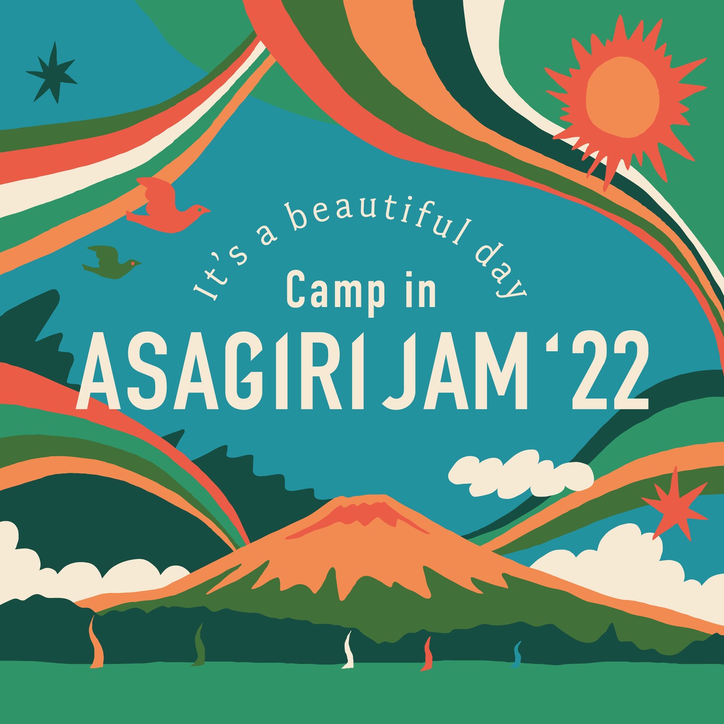 「It's a beautiful day Camp in 朝霧JAM'22」メインビジュアル