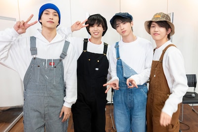 人気画像1位は「INIがヒューマンビートボックスに挑戦、ビートボクサー集団とセッション」より、池崎理人、後藤威尊、許豊凡、高塚大夢（INI）。