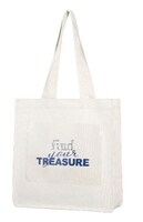 ポップアップストアで販売されるTREASUREのトートバッグ。