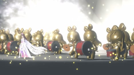 Kizuna AIとキズナアイマーチングバンド隊。