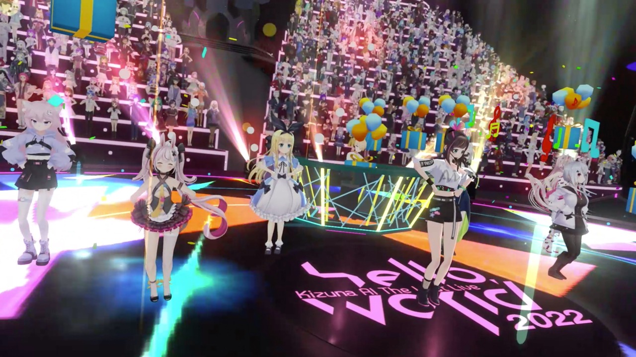 「Kizuna AI The Last Live "hello, world 2022"」の様子。