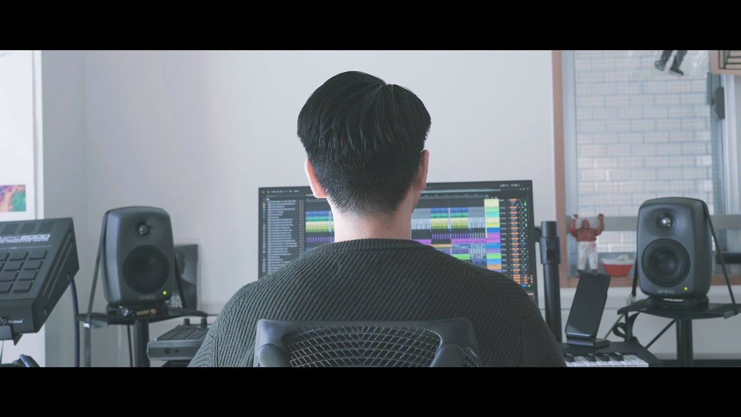 TOSHIKI HAYASHI(%C)「Dream Theater Music feat. LIBRO」ミュージックビデオより。