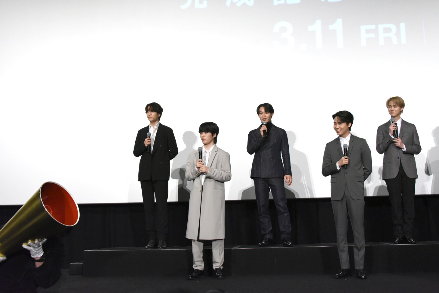 「JO1 THE MOVIE『未完成』-Go to the TOP-」完成記念プレミア試写会の様子。