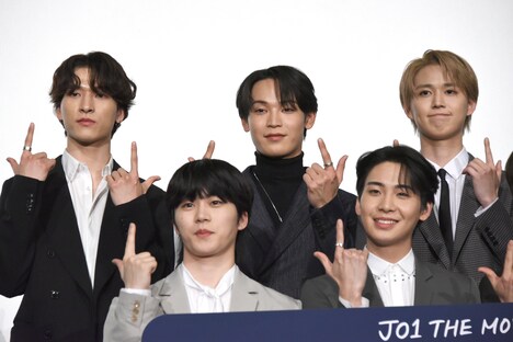 「JO1 THE MOVIE『未完成』-Go to the TOP-」完成記念プレミア試写会の様子。