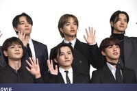 「JO1 THE MOVIE『未完成』-Go to the TOP-」完成記念プレミア試写会の様子。