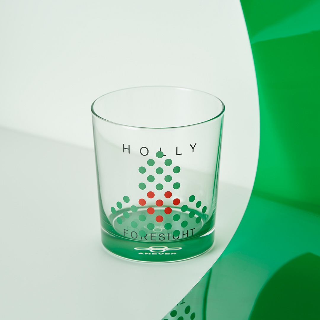 DOT FLOWER GLASS HOLLY