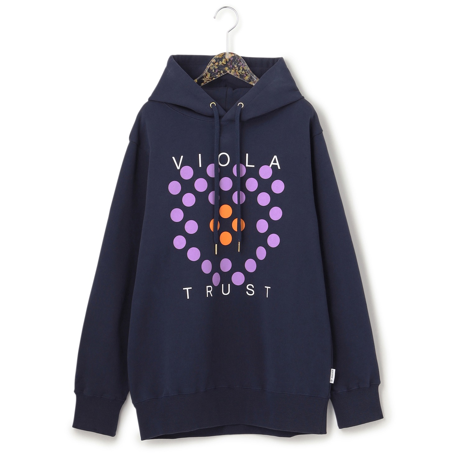 DOT FLOWER HOODIE VIOLA