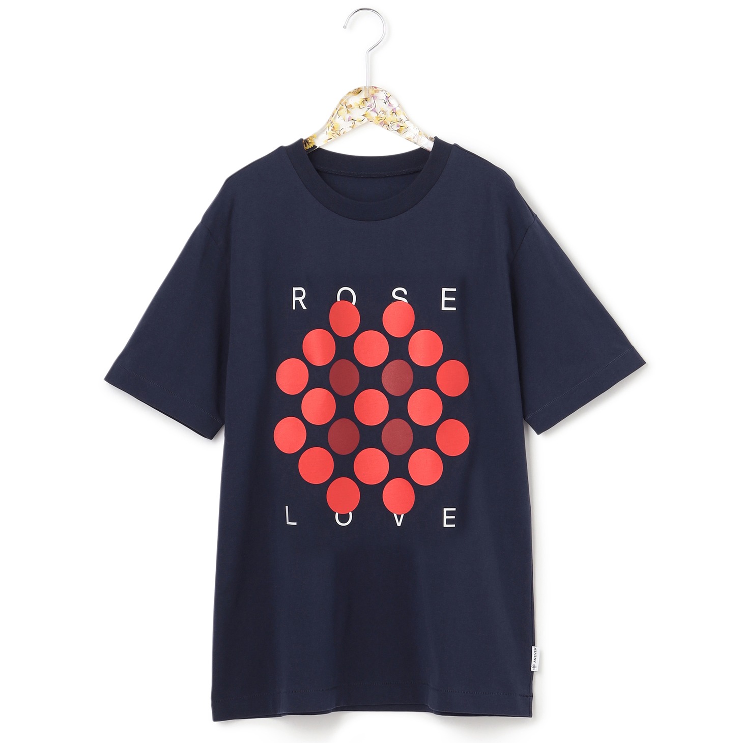 DOT FLOWER T-SHIRT ROSE