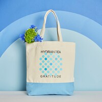 DOT FLOWER TOTE HYDRANGEA