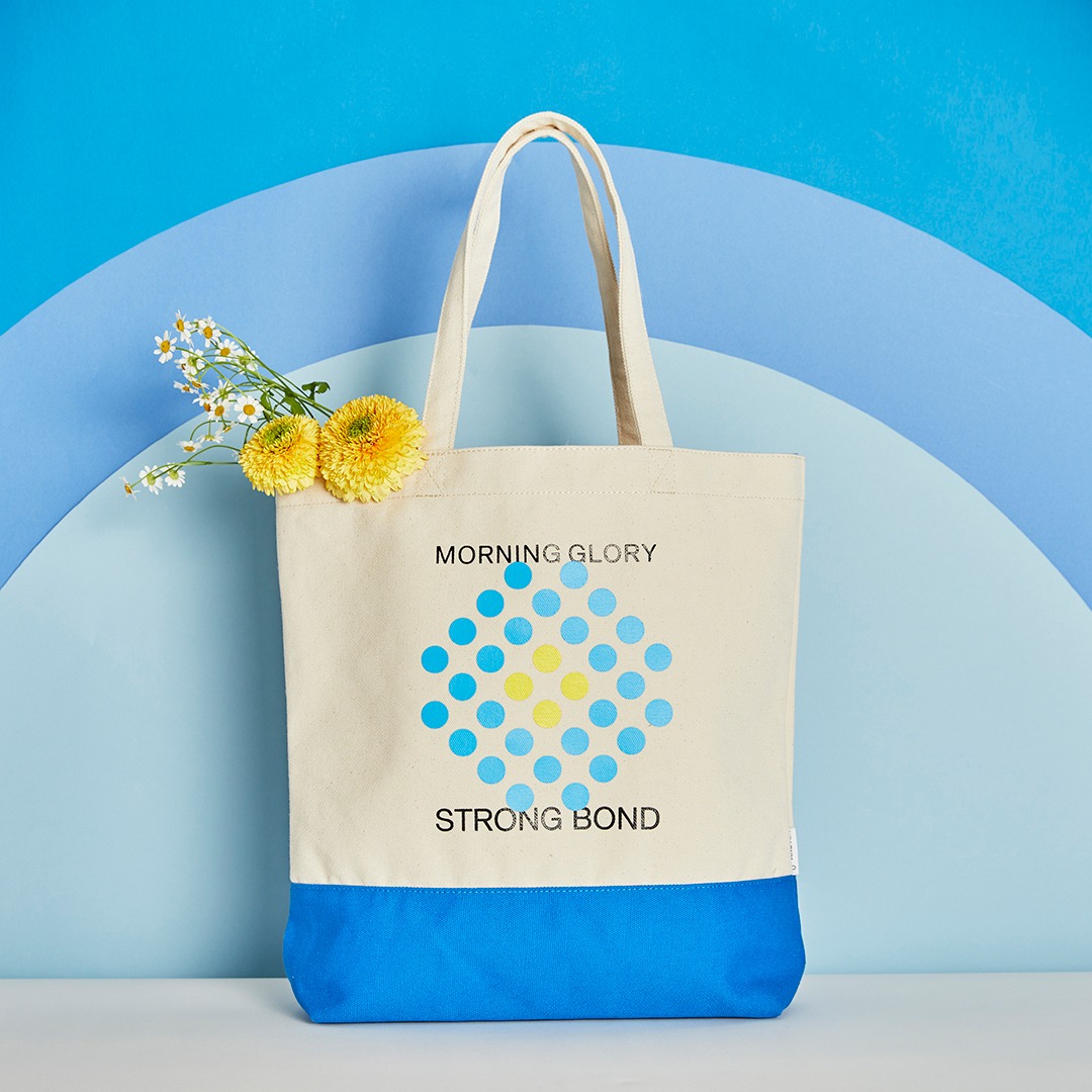 DOT FLOWER TOTE MORNING GLORY