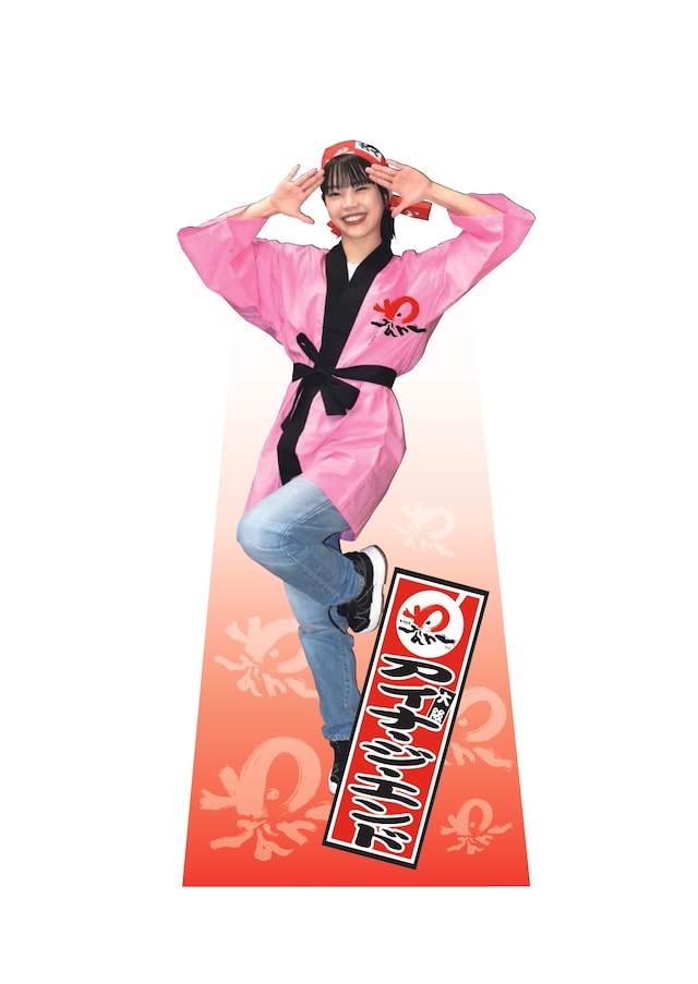 アイナ・ジ・エンドとたこ焼道楽 わなかのコラボビジュアル。