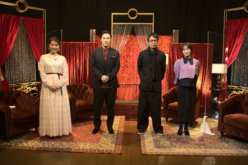 左から宮瀬茉祐子、尾上松也、徳永英明、安藤裕子。(c)BS松竹東急