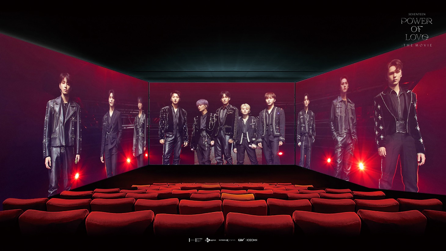 「SEVENTEEN POWER OF LOVE : THE MOVIE」ScreenX版より。(c)2022 HYBE ALL RIGHTS RESERVED. MADE IN KOREA.