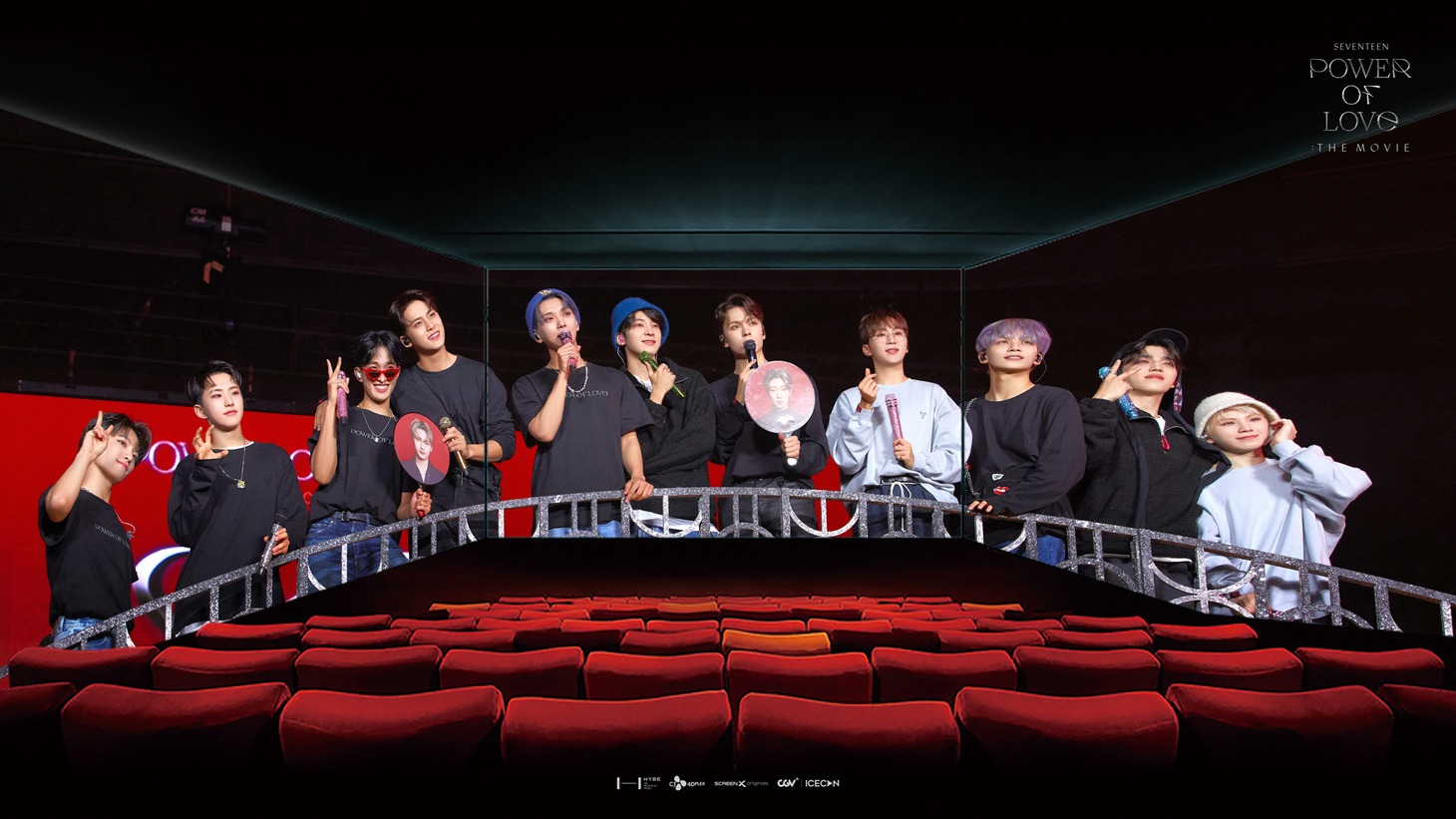 「SEVENTEEN POWER OF LOVE : THE MOVIE」ScreenX版より。(c)2022 HYBE ALL RIGHTS RESERVED. MADE IN KOREA.