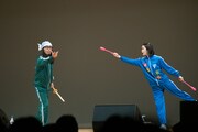 大場英治（左）と加村真美（右）。