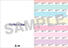 My Hair is Bad「angels」タワーレコード特典クリアファイルのデザイン。