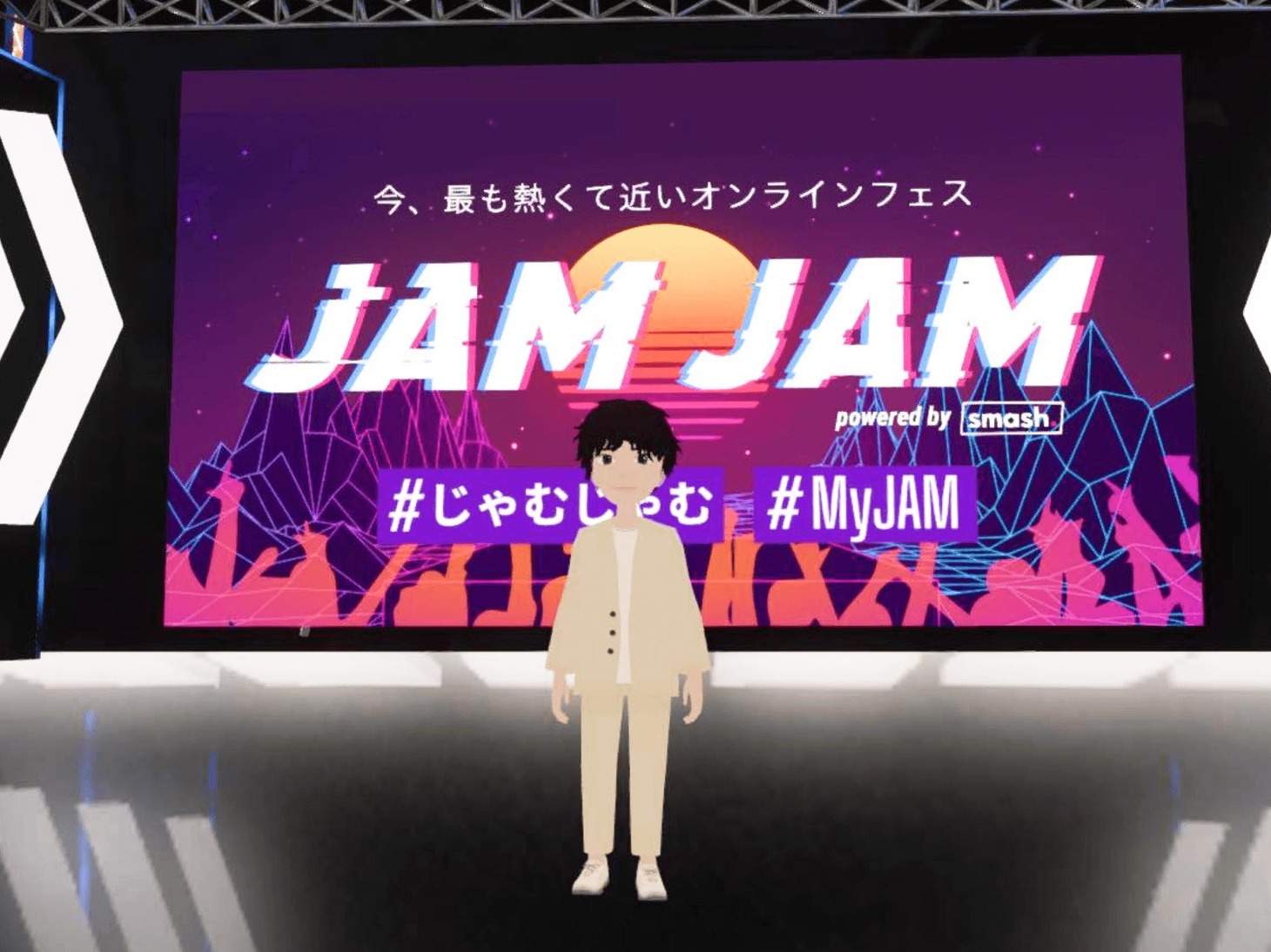 「JAM JAM powered by smash.」ファンミーティングの森内寛樹のアバター。