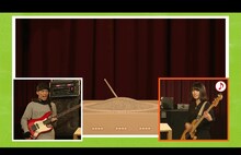 上ちゃん（マキシマム ザ ホルモン）とヒロミ・ヒロヒロ（tricot）による「音棒倒し」。（写真提供：NHK）