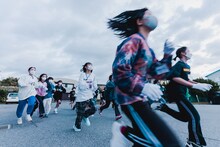 「WACK合同オーディション2022」2日目早朝マラソンの様子。