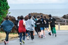 「WACK合同オーディション2022」3日目早朝マラソンの様子。