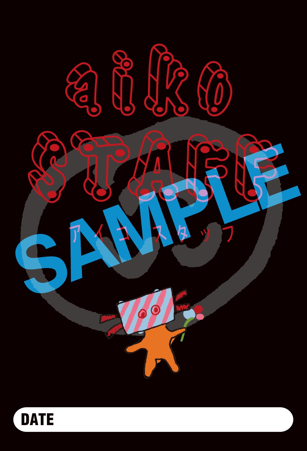 aiko「ねがう夜」の予約購入者にプレゼントされる「Love Like Pop vol.22」パスステッカーのサンプル。